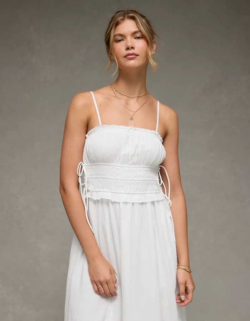 AE Corded Smocking Midi Dress