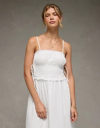 AE Corded Smocking Midi Dress