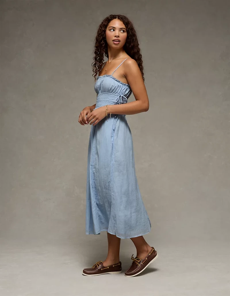 Minirobe à smocks côtelée AE