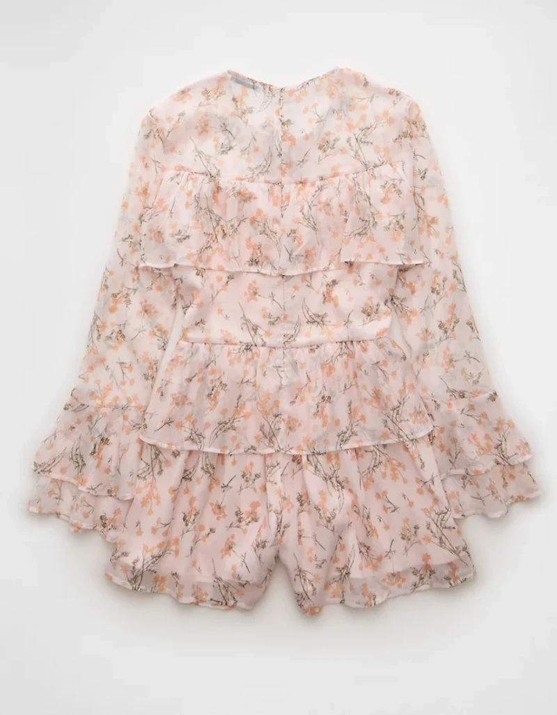 AE Long-Sleeve Ruffle Romper
