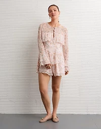 AE Long-Sleeve Ruffle Romper