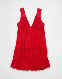 Minirobe au crochet en tricot à encolure V Vive le soleil AE