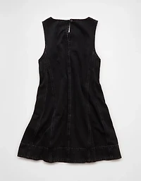 AE High Neck Denim Shift Dress