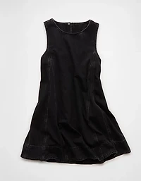 AE High Neck Denim Shift Dress