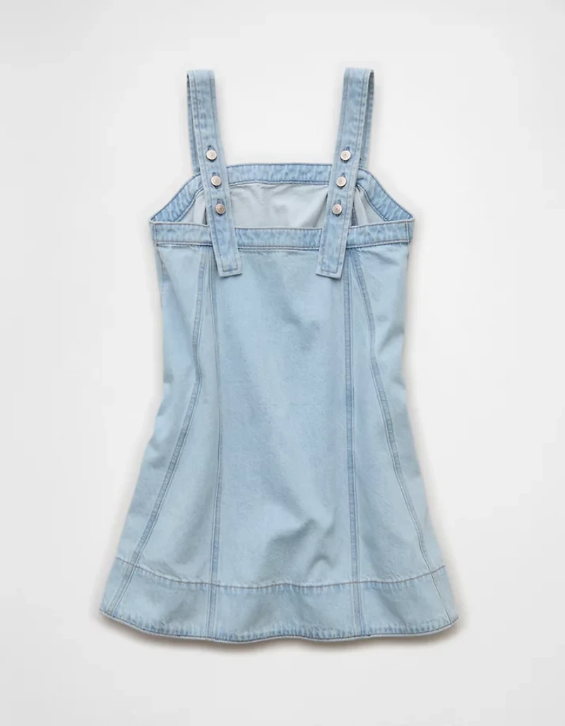 Robe tube en denim à encolure carrée AE
