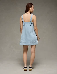 Robe tube en denim à encolure carrée AE