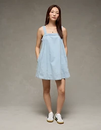 Robe tube en denim à encolure carrée AE