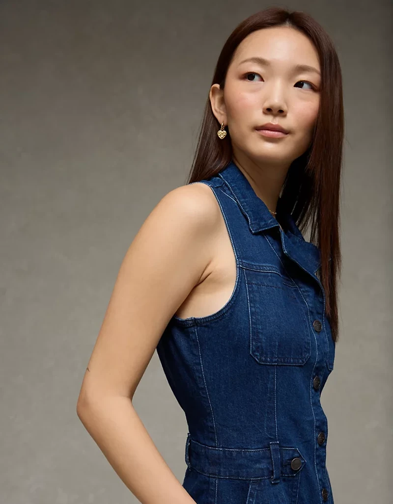 Minirobe utilitaire en denim AE