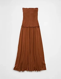 AE Sunchaser Knit Smocked Drop Waist Midi Dress