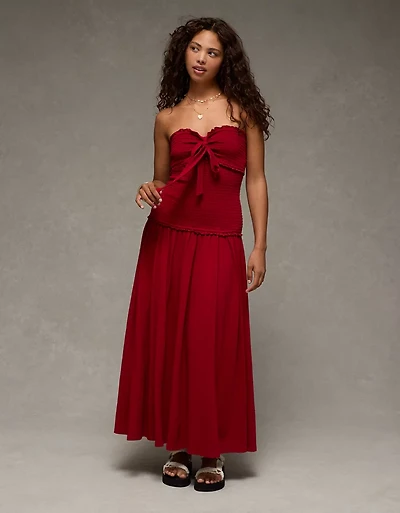 Minirobe taille basse en tricot à smocks Vive le soleil AE