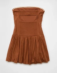 Robe boule sans bretelles à taille basse AE