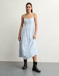 Robe mi-longue à boutons de style corset Catie AE