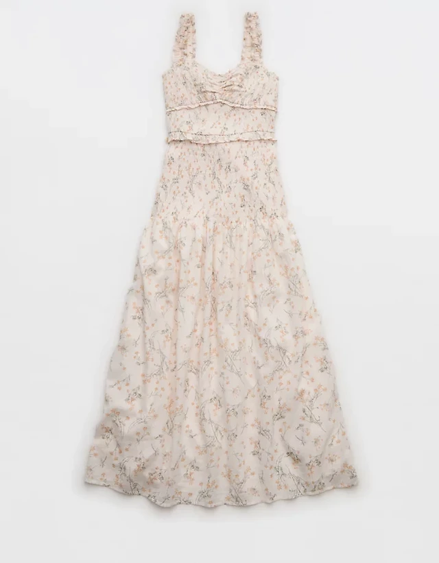 AE Corset Tie Strap Floral Midi Dress | Liberty Center AE Corset Tie Strap Floral Midi Dress | Liberty Center