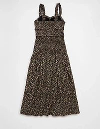 AE Catie Corset Smocked Floral Midi Dress
