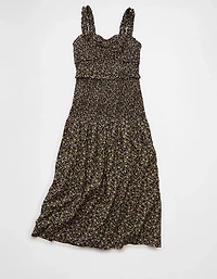 AE Catie Corset Smocked Floral Midi Dress