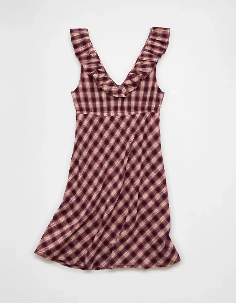 AE Ruffle Tie-Front Mini Dress
