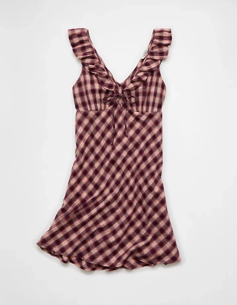 AE Ruffle Tie-Front Mini Dress