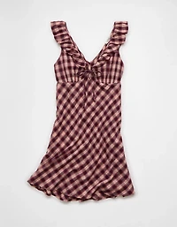 AE Ruffle Tie-Front Mini Dress