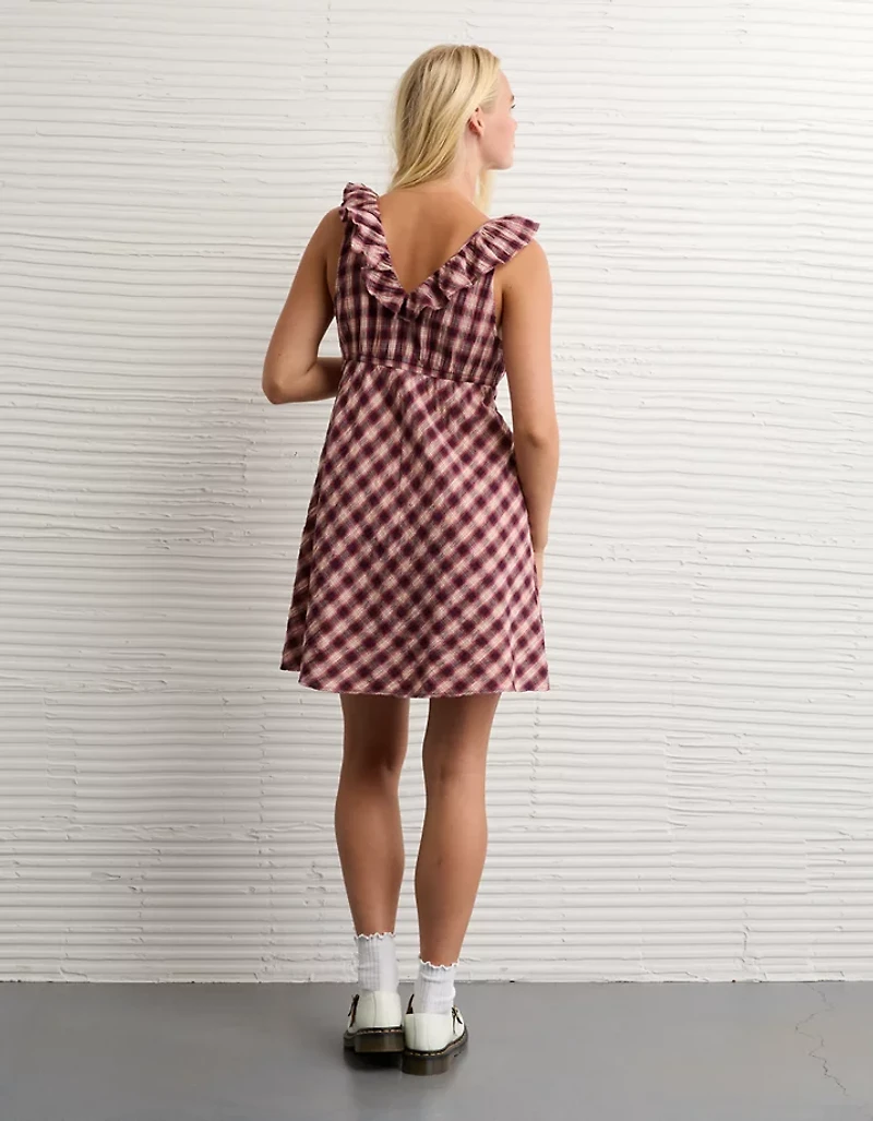 AE Ruffle Tie-Front Mini Dress