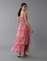 AE Floral Organza Maxi Skirt Set