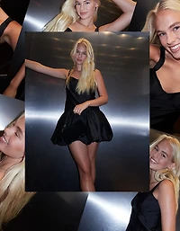 AE Corset Drop Waist Bubble Mini Dress