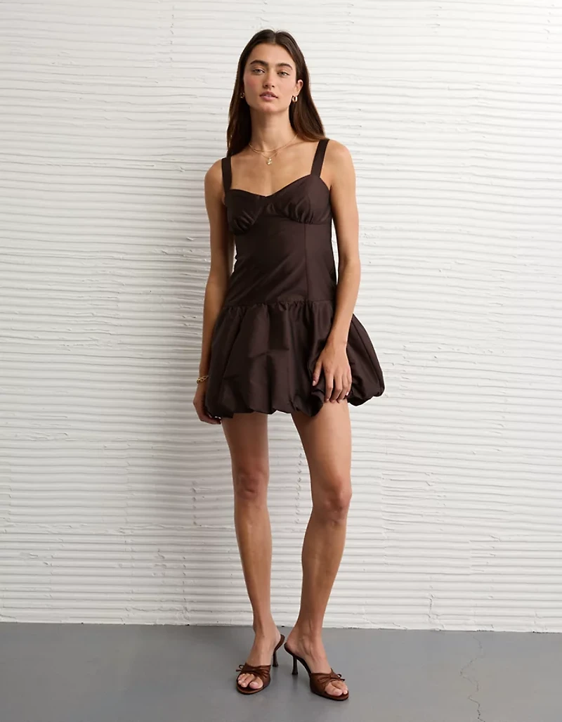 AE Corset Drop Waist Bubble Mini Dress