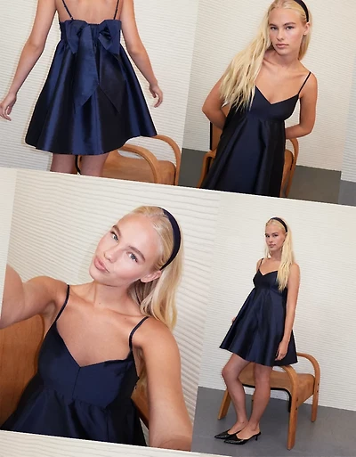 Minirobe nuisette avec boucle au dos AE