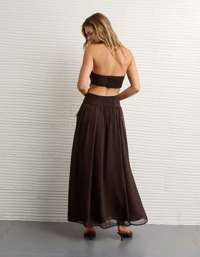 AE Strapless Cut-Out Maxi Dress