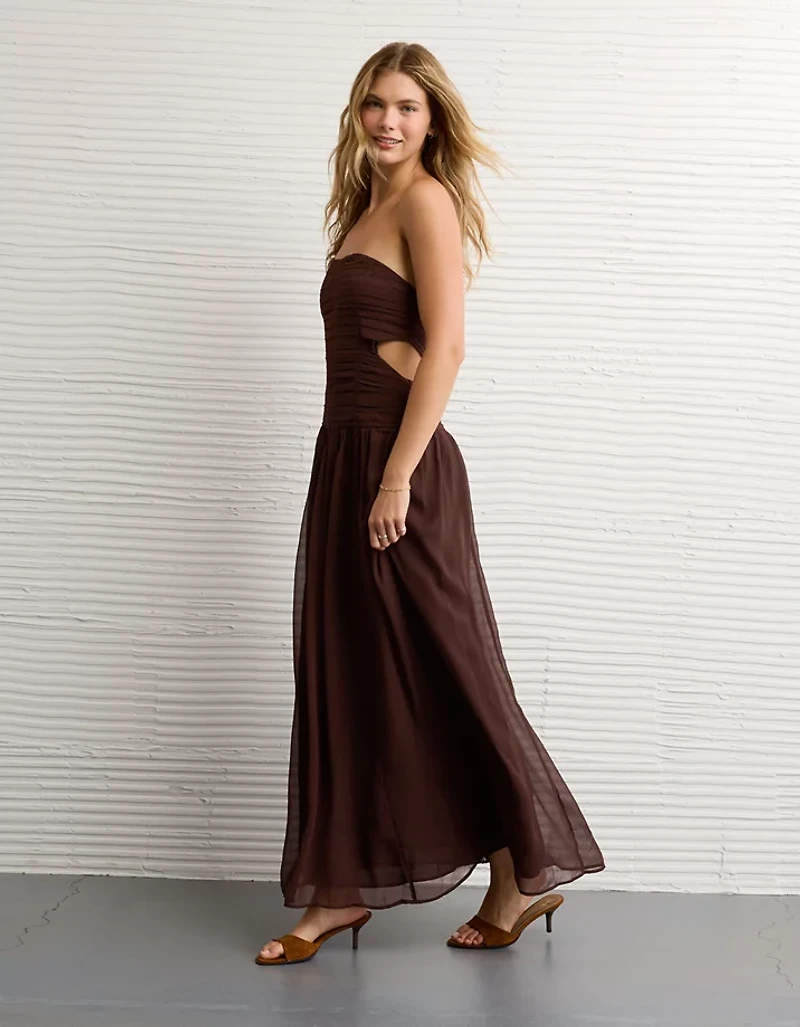 AE Strapless Cut-Out Maxi Dress