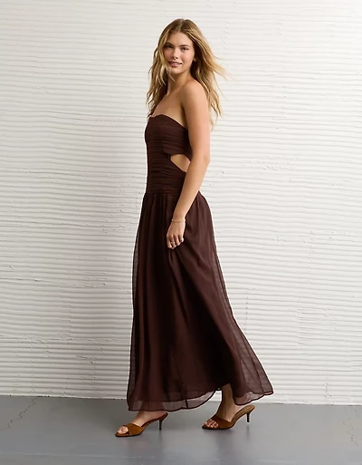 AE Strapless Cut-Out Maxi Dress