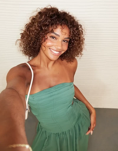 AE Strapless Cut-Out Maxi Dress