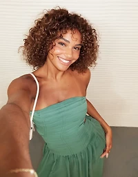 AE Strapless Cut-Out Maxi Dress