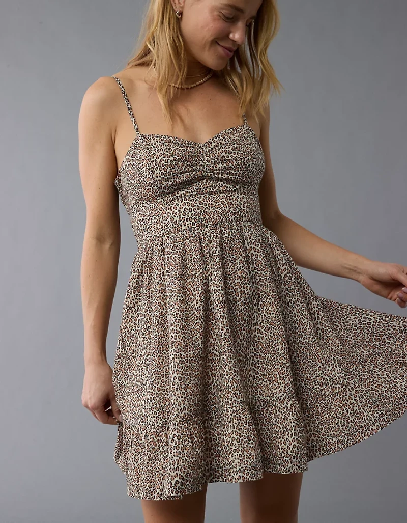Minirobe à motif léopard de style corset Catie AE