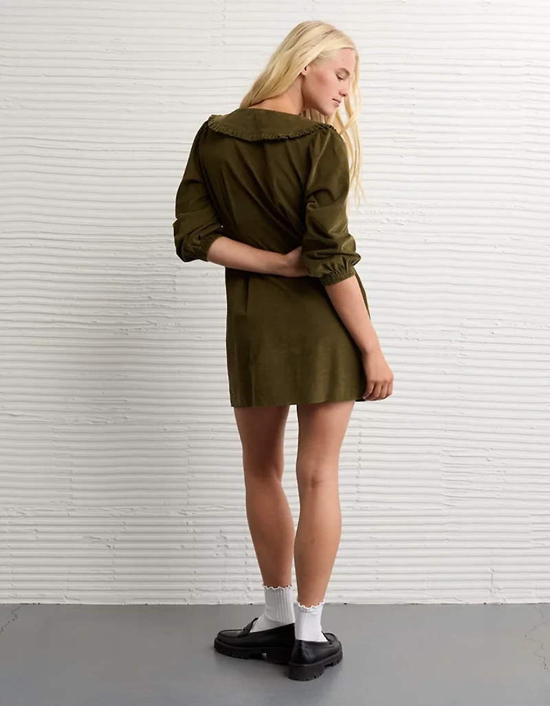 AE Button-Front Mini Dress