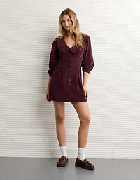 AE Button-Front Mini Dress
