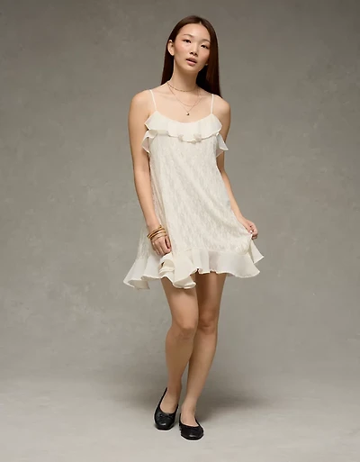 Minirobe à volants ourlet en pointes dentelle AE