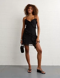 AE Asymmetrical Ruffle Mini Dress
