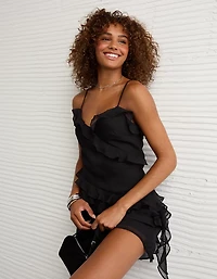 Robe asymétrique à volants AE