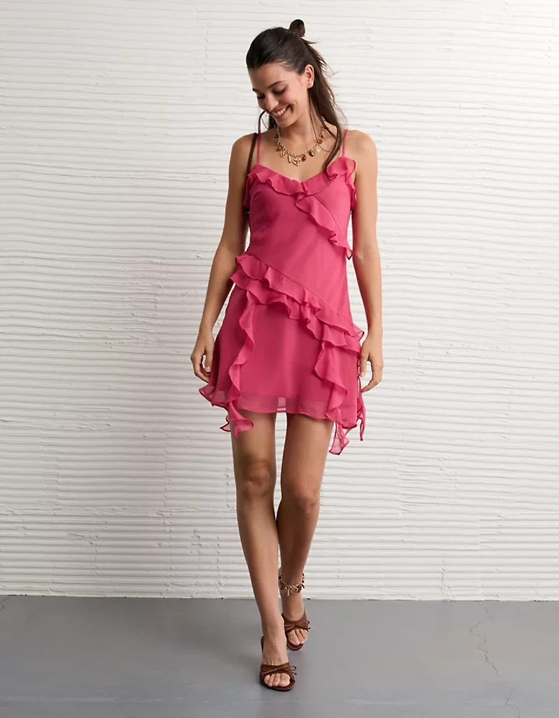 AE Asymmetrical Ruffle Mini Dress
