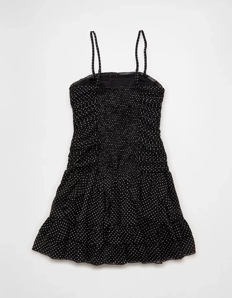 AE Strapless Drop Waist Ruffle Mini Dress