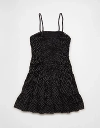AE Strapless Drop Waist Ruffle Mini Dress