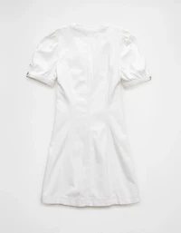 Robe fourreau en denim à manches bouffantes AE