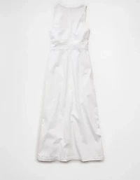 Robe longue en denim à encolure V AE