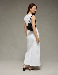Robe longue en denim à encolure V AE
