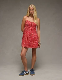 AE Sweetheart Button-Up Mini Dress