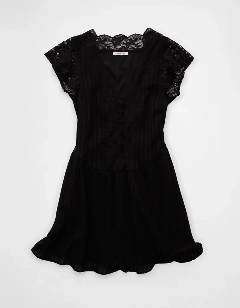 AE Short Sleeve V-Neck Mini Dress