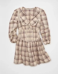 Minirobe à col avec dentelle manches longues AE