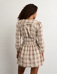 Minirobe à col avec dentelle manches longues AE