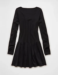 AE Pointelle Puff Sleeve Mini Dress