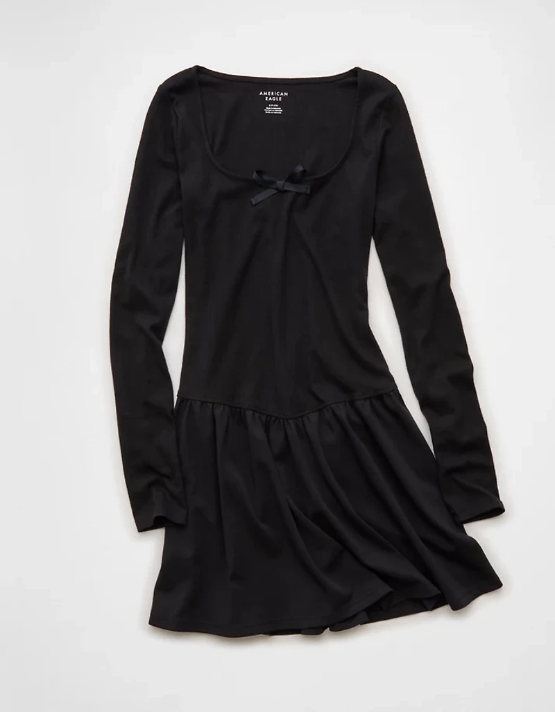 AE Pointelle Puff Sleeve Mini Dress